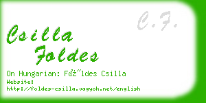 csilla foldes business card