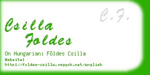 csilla foldes business card